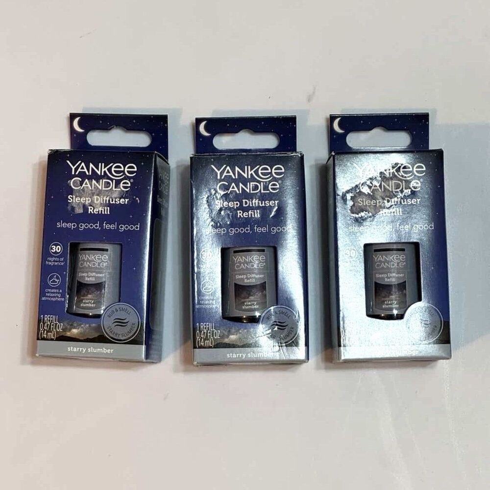 Yankee Candle Sleep Diffuser Refill - Lot of 3 - Starry Slumber - New in Box